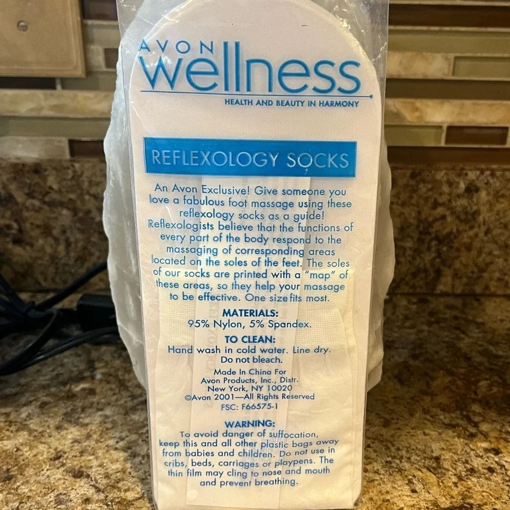 Avon Wellness Reflexology Socks - White